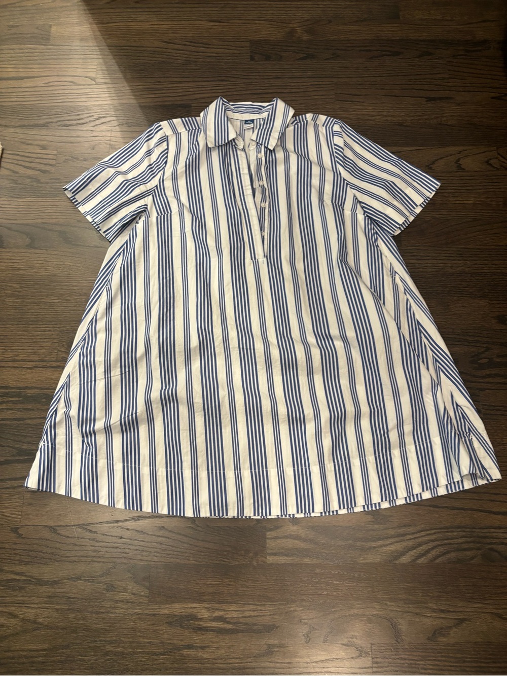 OLD NAVY PETITE STRIPE SHIRT DRESS